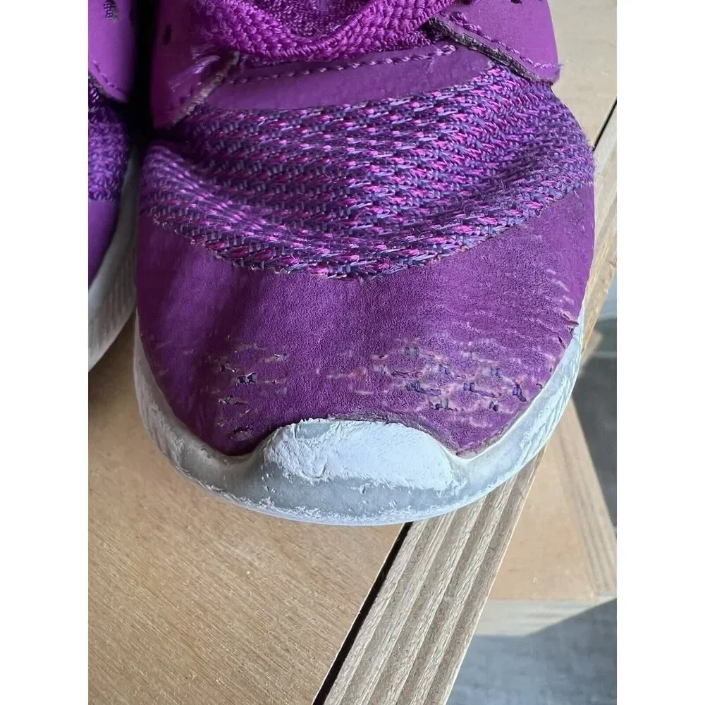 NIKE Downshifter Sneakers Shoes Low-Top Purple White Little Kids Girls Size 10 C